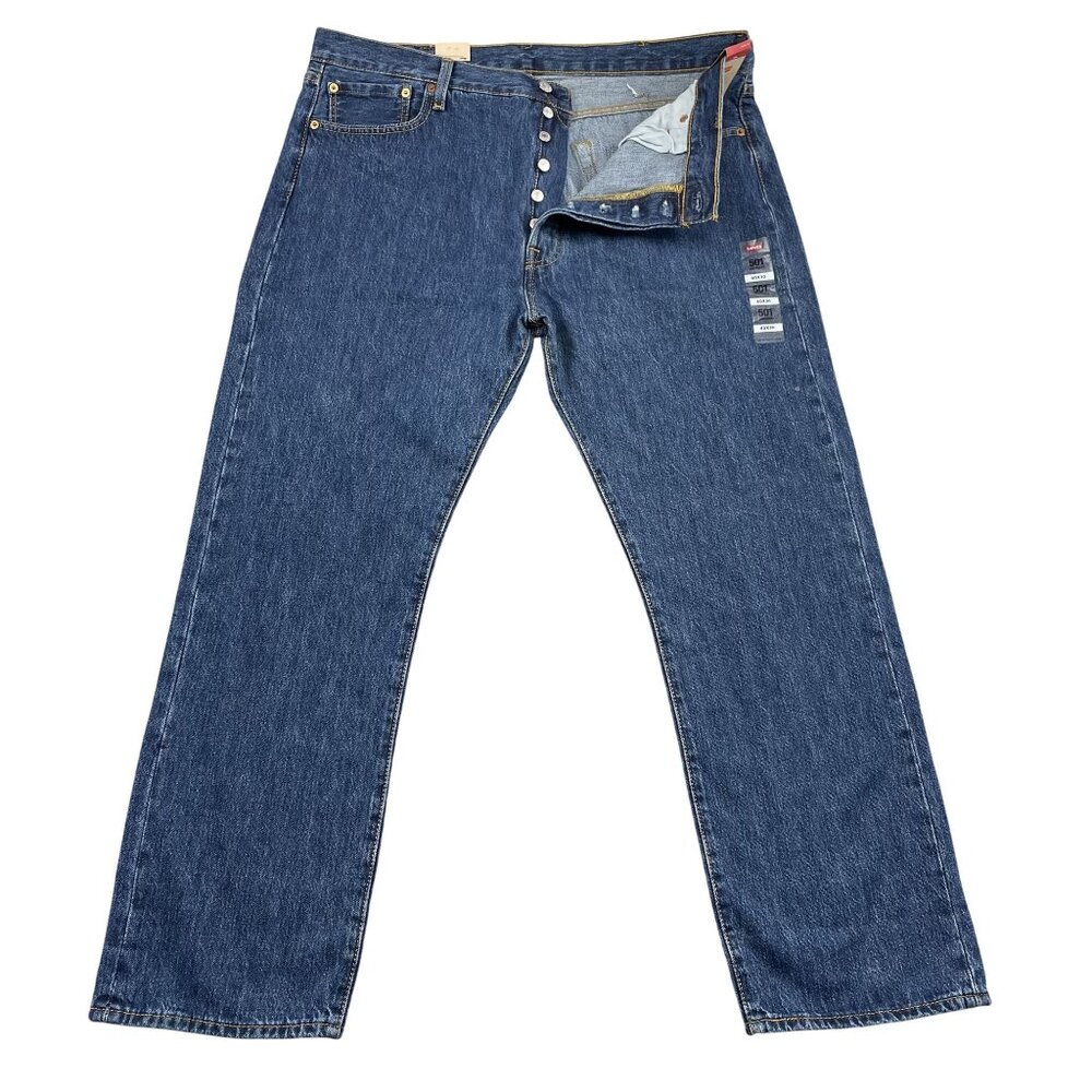 NWT Levis 501 XX Jeans Mens 40x30‎ Blue Button Fly Straight Leg Denim